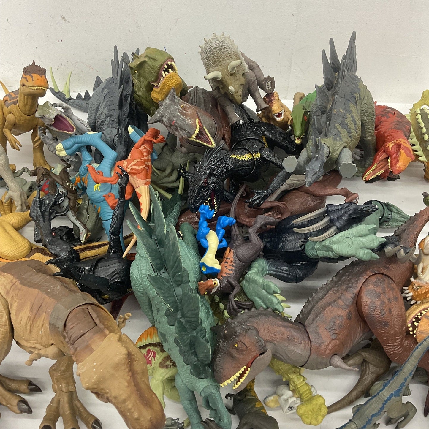 Jurassic Park World 25 lbs T - Rex Dinosaur Action Figures Collection Preowned LOT - Warehouse Toys