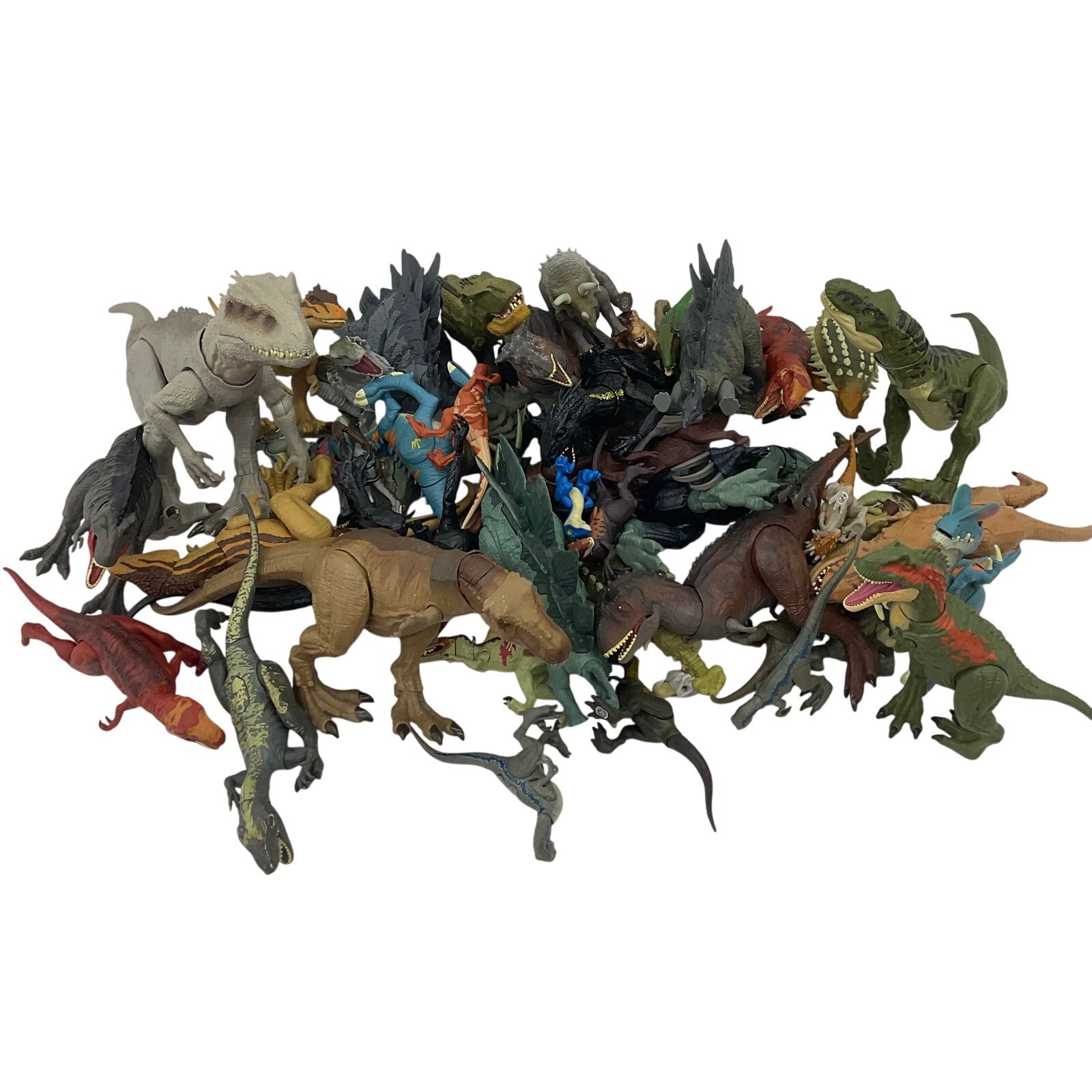 Jurassic Park World 25 lbs T - Rex Dinosaur Action Figures Collection Preowned LOT - Warehouse Toys