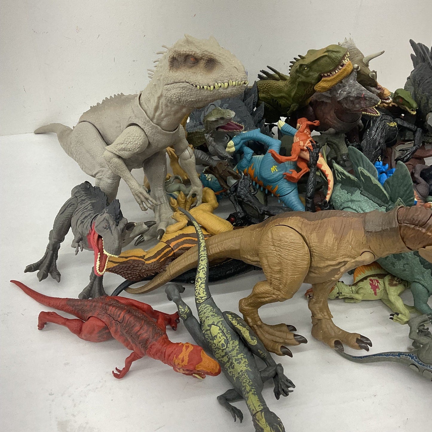 Jurassic Park World 25 lbs T - Rex Dinosaur Action Figures Collection Preowned LOT - Warehouse Toys