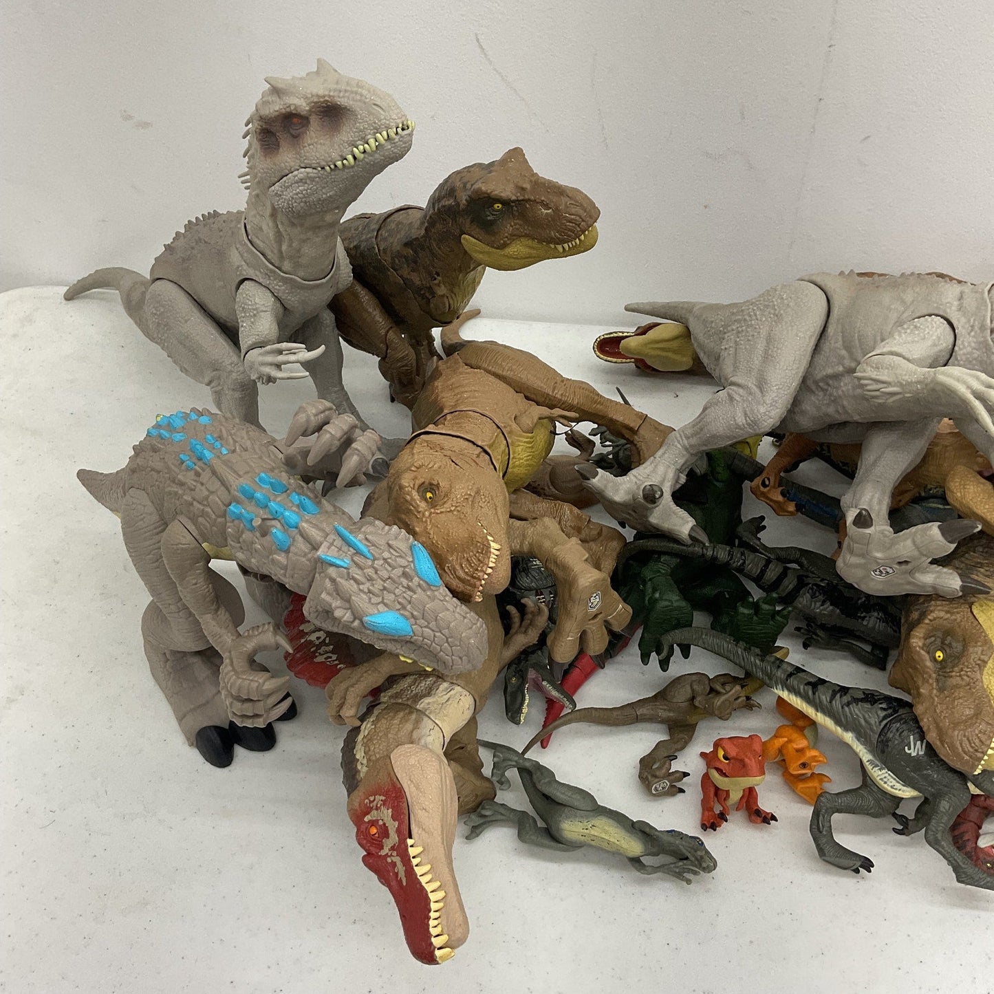 Jurassic Park World T - Rex Dinosaur Action Figures Collection 25 lbs Preowned LOT - Warehouse Toys