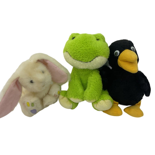 Kellytoy Soft Green Frog Vintage Del Monte Cocky Crow Bird Russ Berrie Bunny - Warehouse Toys