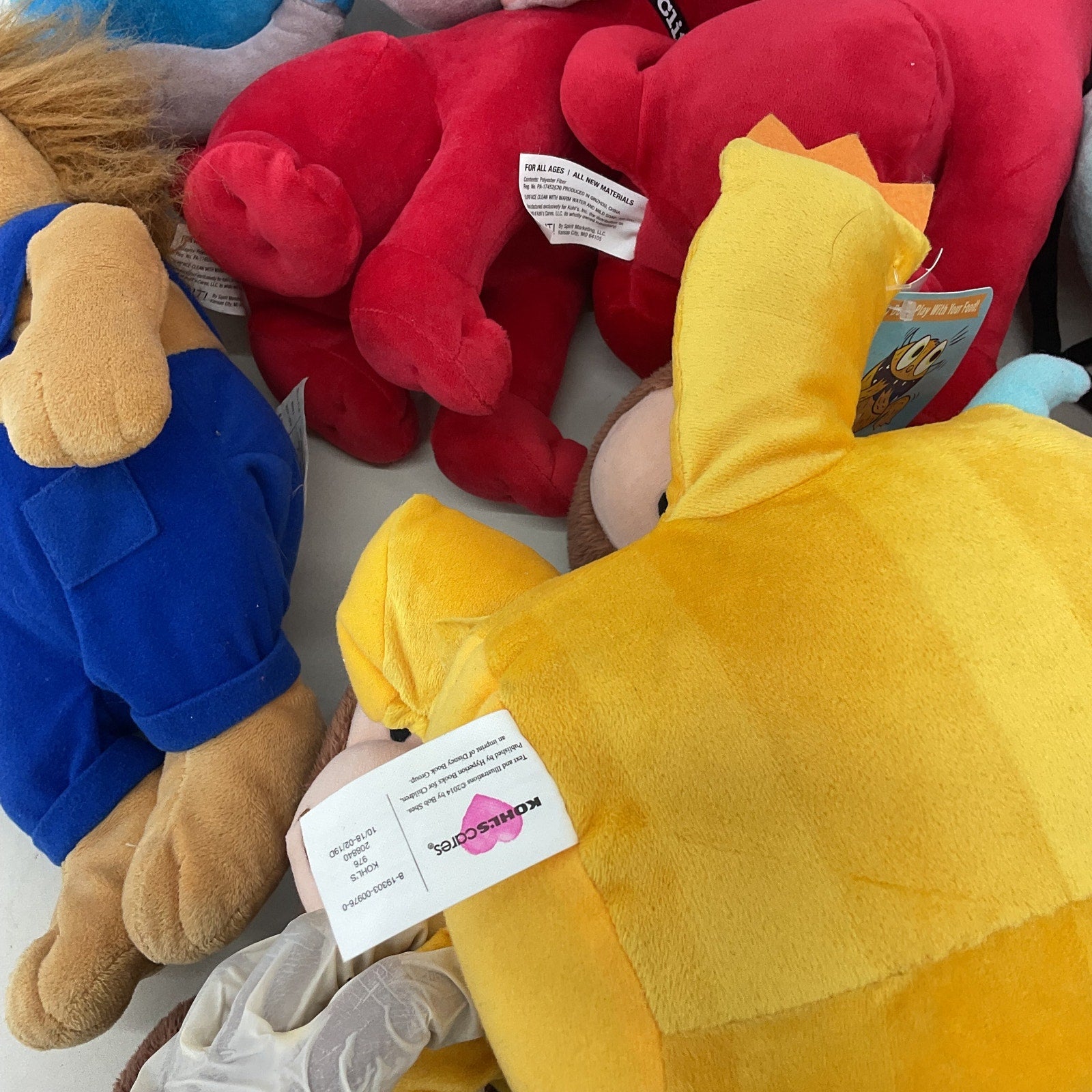 Kohl's Cares For Kids Stuffed Animals LOT Clifford Red Dog Curious George - Warehouse Toys