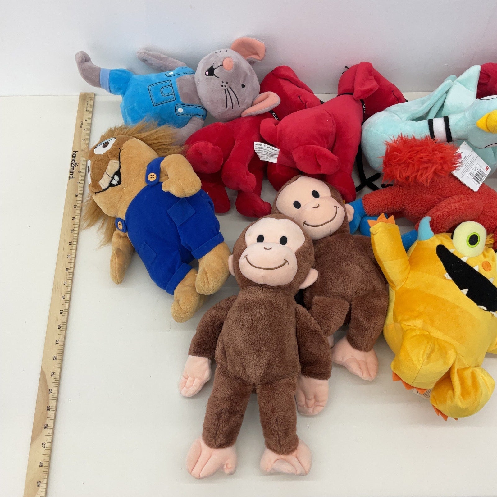 Kohl's Cares For Kids Stuffed Animals LOT Clifford Red Dog Curious George - Warehouse Toys