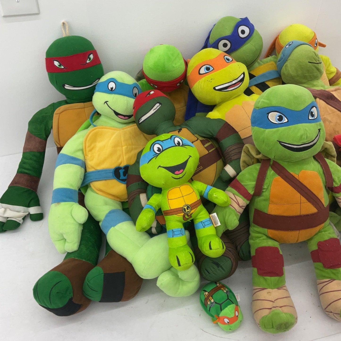 Large 11 lbs LOT TMNT Teenage Mutant Ninja Turtles BABW & Others Plush Dolls Toy - Warehouse Toys