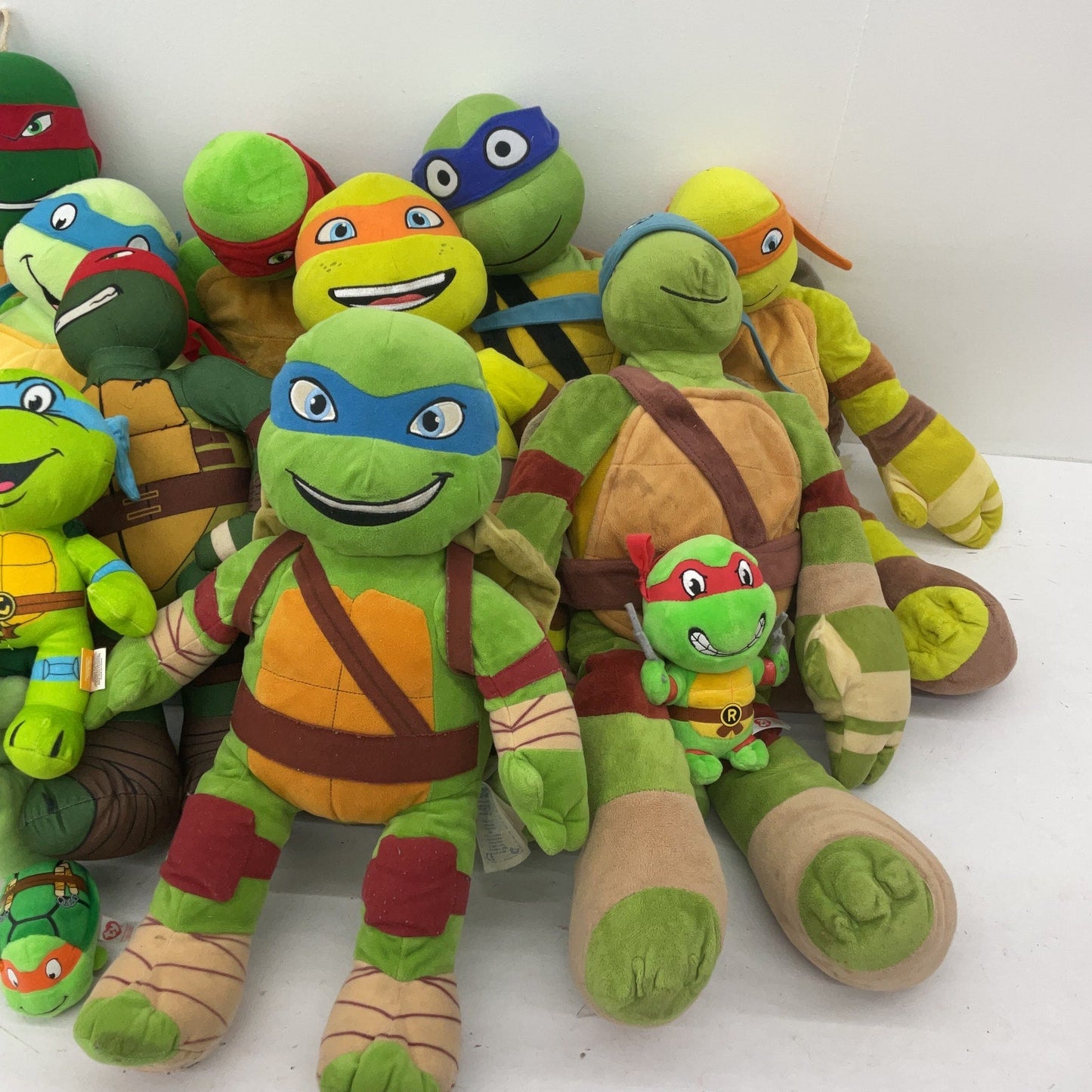 Large 11 lbs LOT TMNT Teenage Mutant Ninja Turtles BABW & Others Plush Dolls Toy - Warehouse Toys