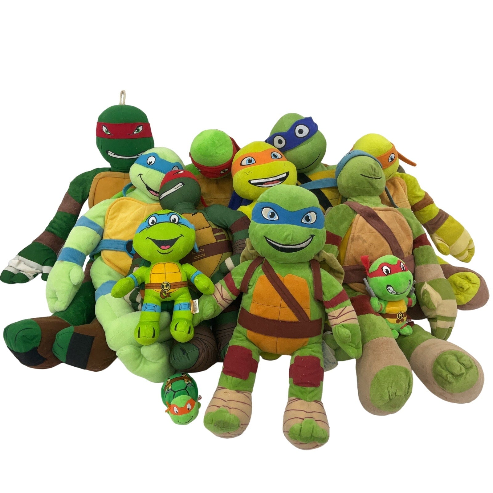 Large 11 lbs LOT TMNT Teenage Mutant Ninja Turtles BABW & Others Plush Dolls Toy - Warehouse Toys