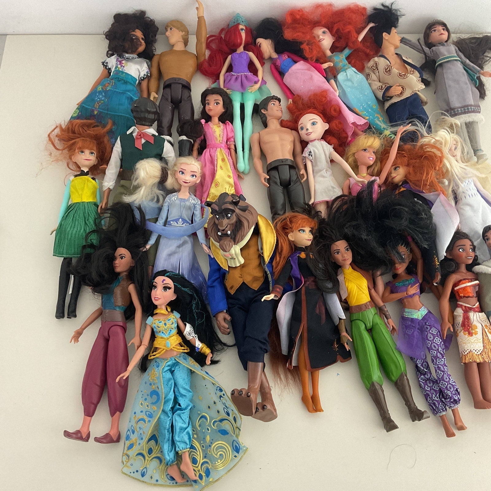 Large Disney Prince Princess Fashion Play Doll LOT 8 lbs Loose Dolls Toys - Warehouse Toys