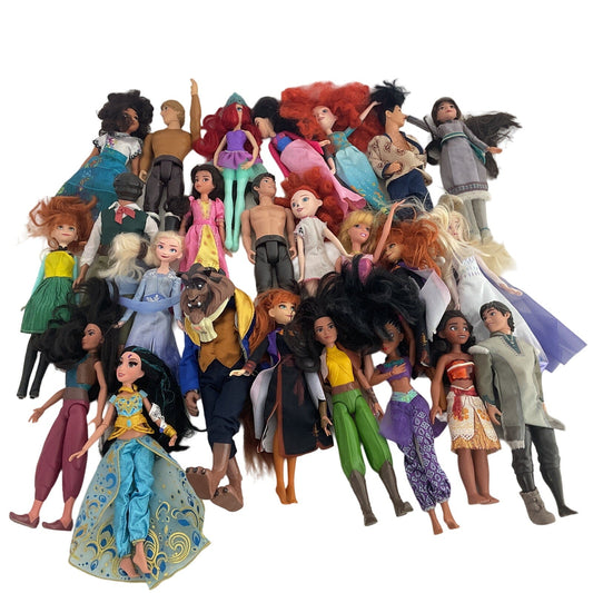 Large Disney Prince Princess Fashion Play Doll LOT 8 lbs Loose Dolls Toys - Warehouse Toys