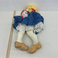 Large Handmade Dutch Holland Wooden Clogs Blonde Girl Soft Plush Doll Preowned - Warehouse Toys