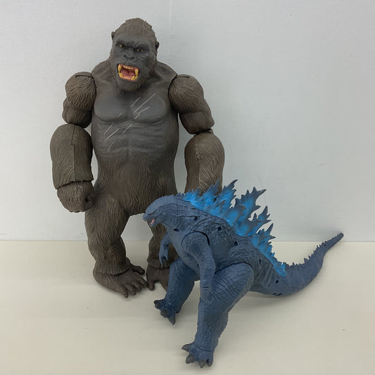 Large Lanard Gorilla King Kong Action Figure & Blue Godzilla Kaiju Monster Toys - Warehouse Toys