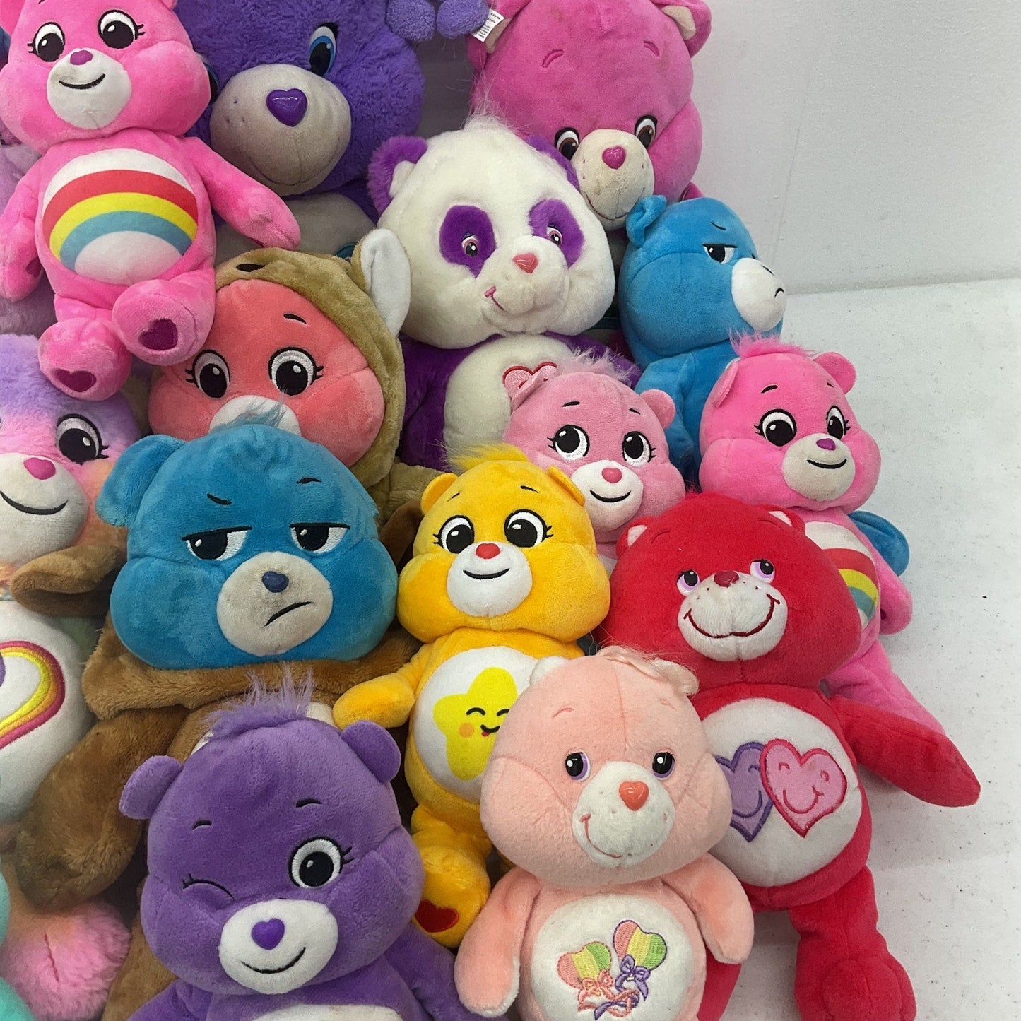 Large LOT 13 lbs Modern Care Bears Character Plush Dolls Colorful Toys Preowned - Warehouse Toys