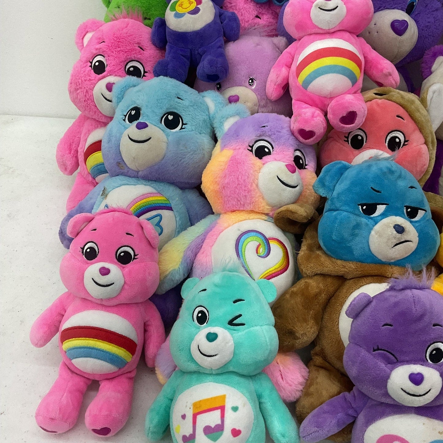 Large LOT 13 lbs Modern Care Bears Character Plush Dolls Colorful Toys Preowned - Warehouse Toys