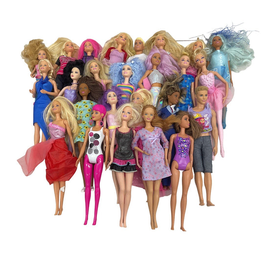 Large LOT 28 lbs Mattel Barbie & Others Fashion Play Dolls Loose Mixed Preowned - Warehouse Toys