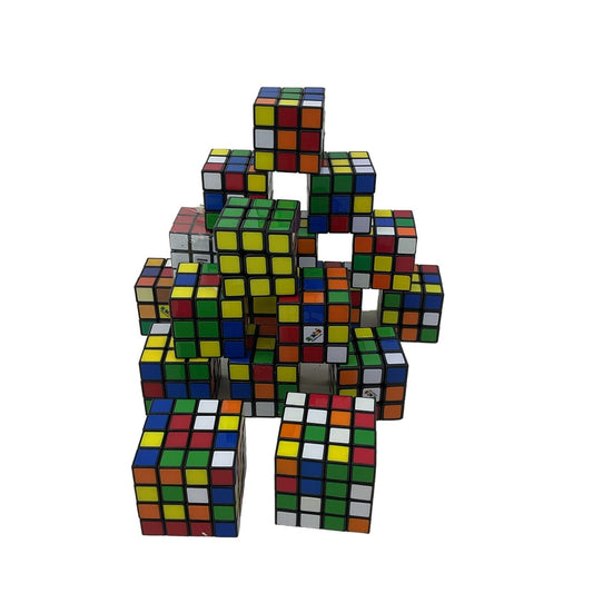 Large LOT Rubik's Cubes & Others Puzzle Brain Teaser Stress Relief Toys Preowned - Warehouse Toys