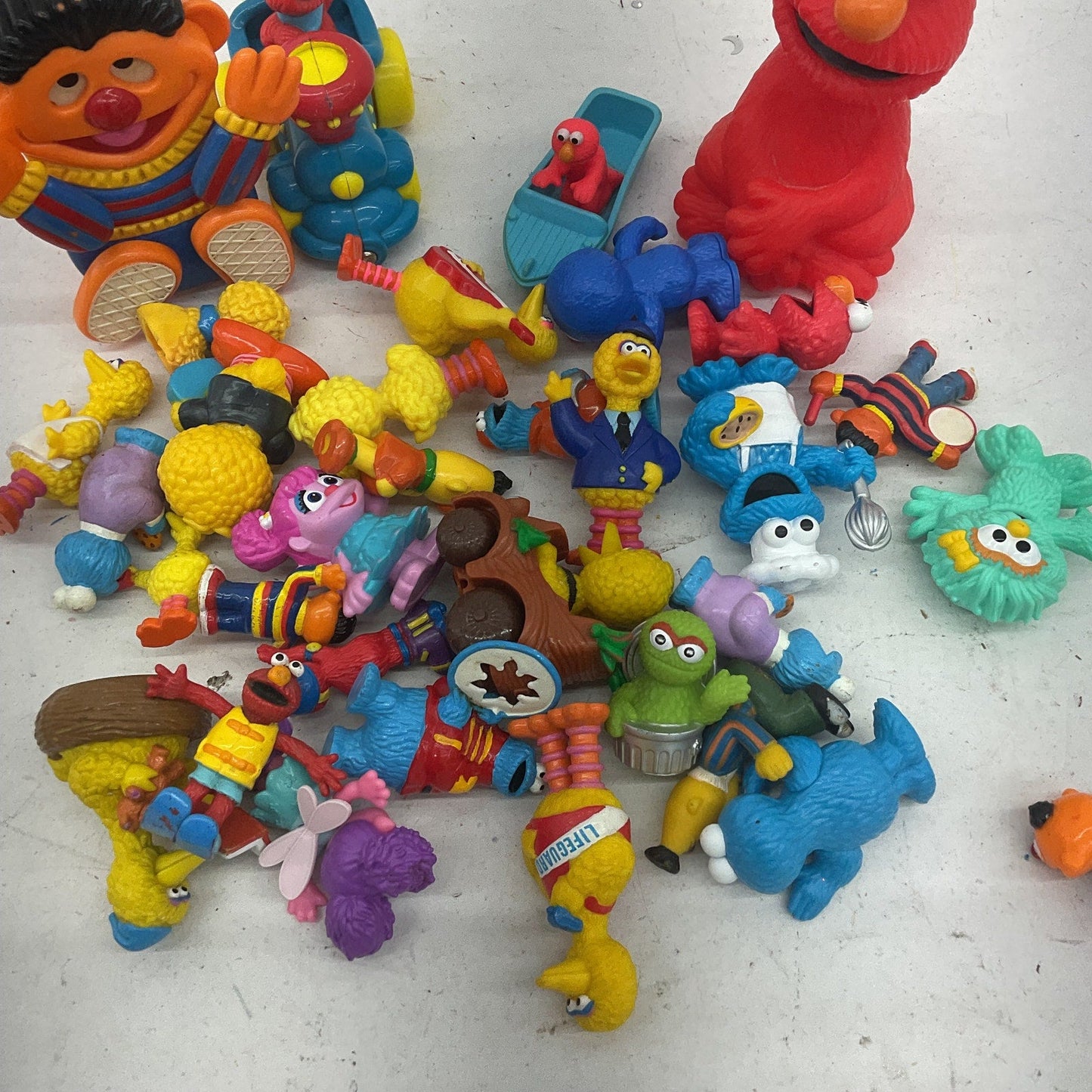 Large Mixed Loose LOT 3 lbs Sesame Street Toy Figures Cake Toppers Vintage Toys - Warehouse Toys