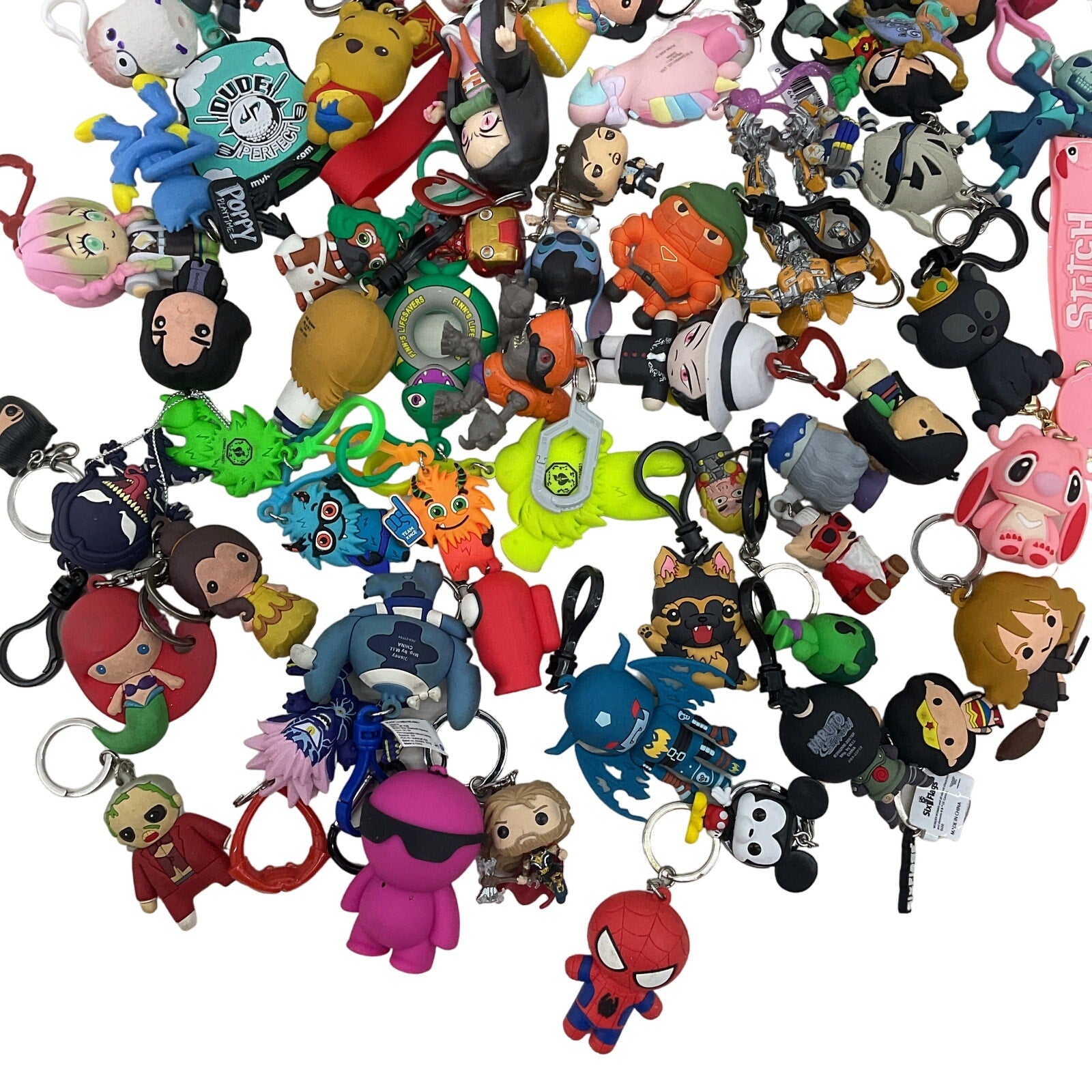 Large Mixed LOT 5+ lbs LOT Disney Pixar Mii Character Toy Figures Keychains - Warehouse Toys