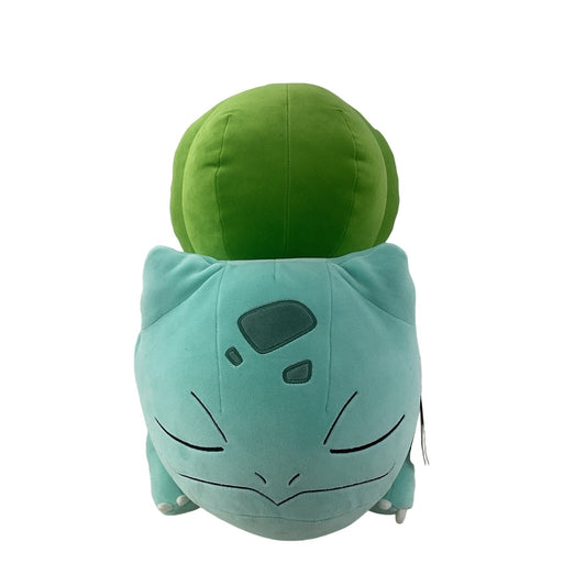 Large Nintendo Pokemon Soft Cuddly Sleeping Eyes Closed Bulbasaur Plush - Warehouse Toys