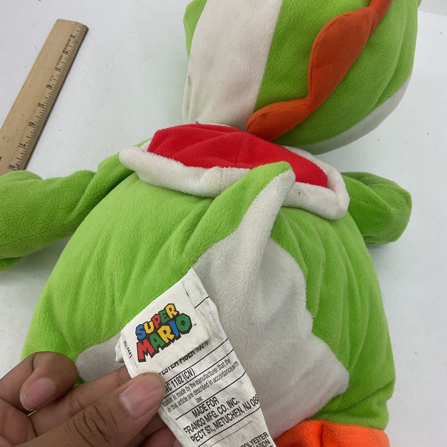 Large Nintendo Super Mario Green Yoshi Character Plush Doll - Warehouse Toys