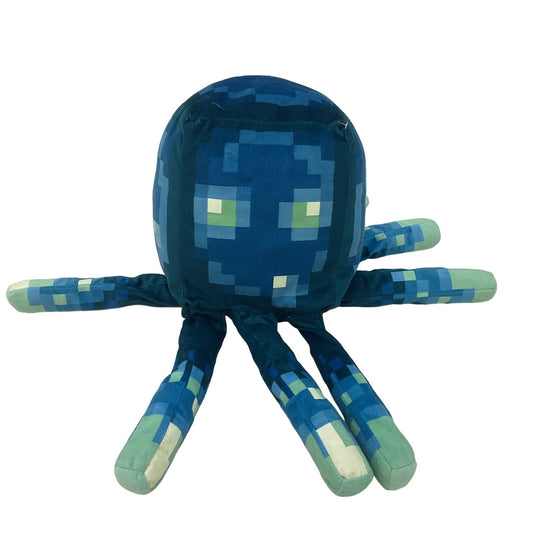 Large Preowned Minecraft Octopus Sea Creature Plush Doll Stuffed Toy - Warehouse Toys