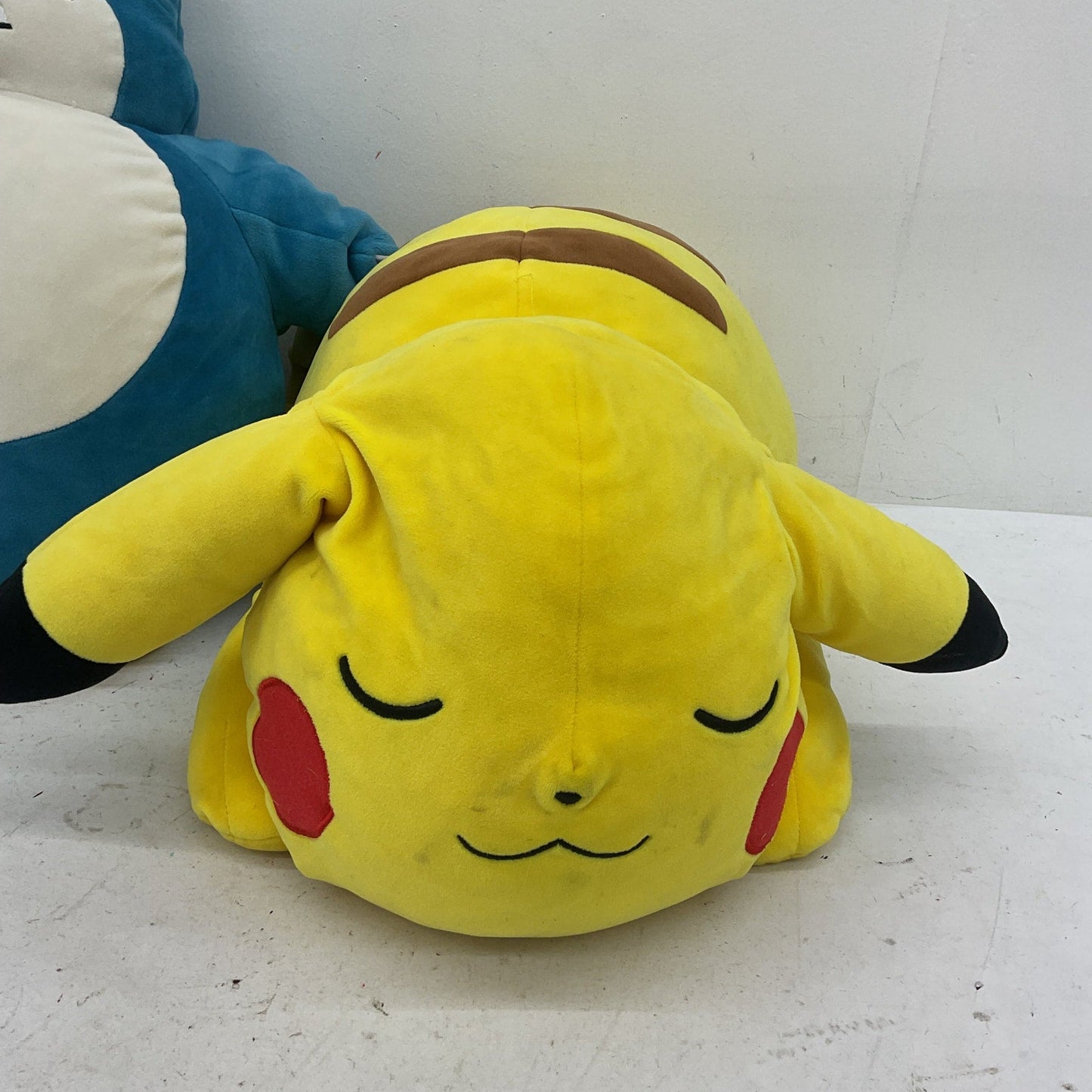 Large Sized Pokemon Sleeping Yellow Pikachu Green Snorlax Plush Stuffed Toys - Warehouse Toys