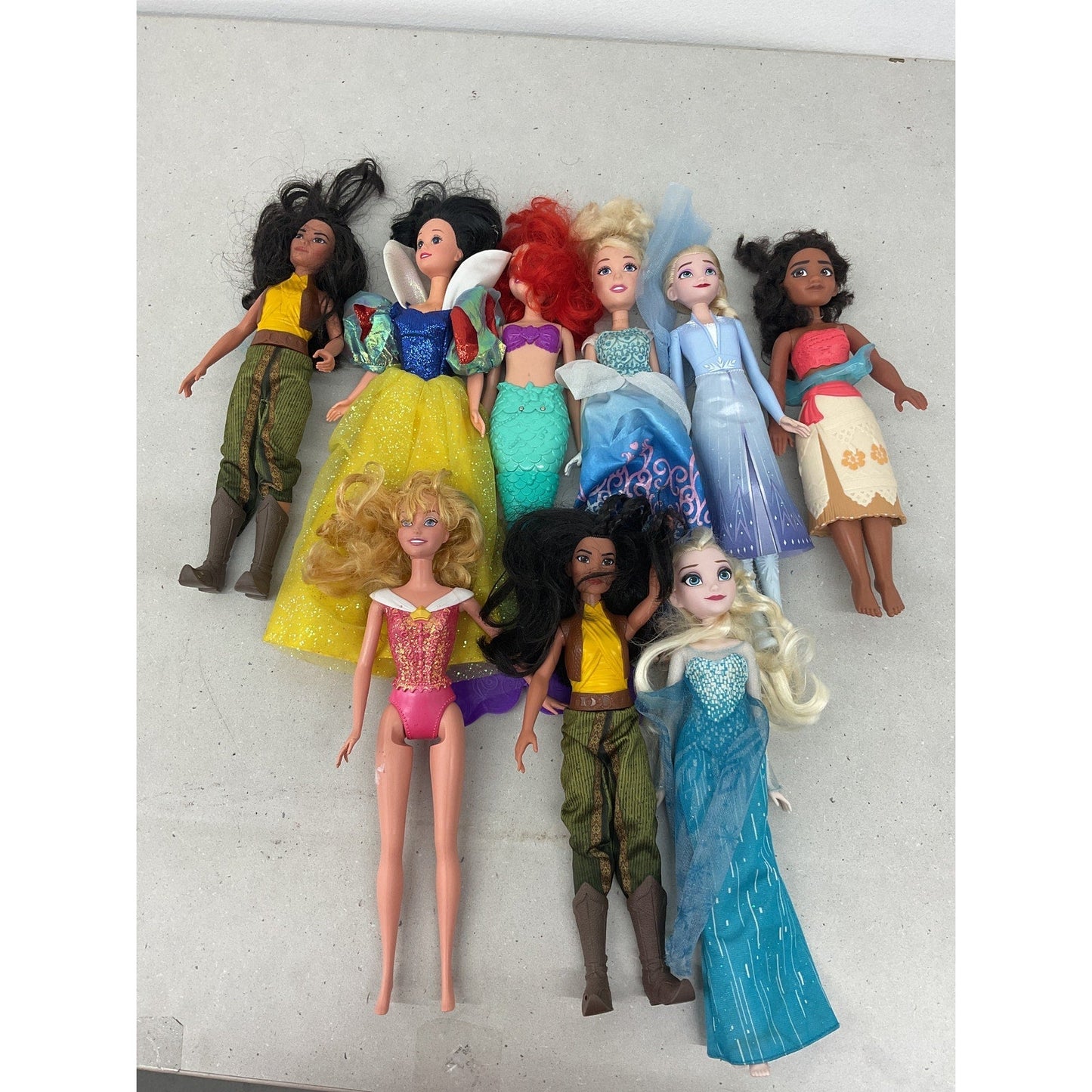 Large Used LOT 34 lbs Disney Princess Fashion Dolls Toys Frozen Snow White Ariel - Warehouse Toys