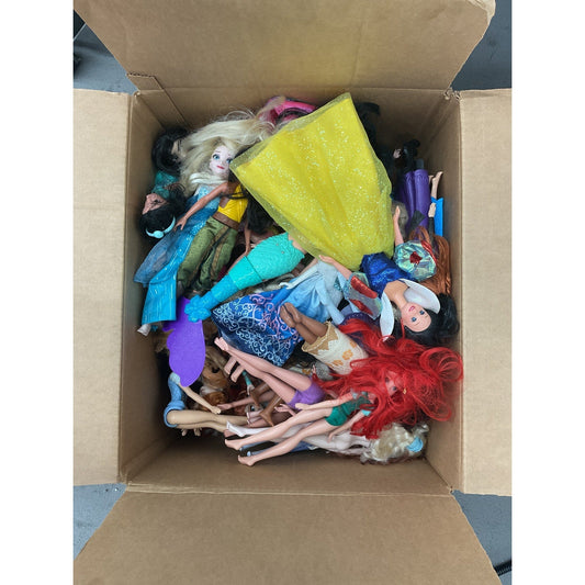 Large Used LOT 34 lbs Disney Princess Fashion Dolls Toys Frozen Snow White Ariel - Warehouse Toys