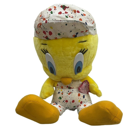 Large Vintage Ace Novelty Looney Tunes Paint Splatter Suit Tweety Bird Plush - Warehouse Toys