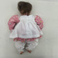 Lee Middleton Preowned Toy Baby Play Doll Brunette White Little Girl Pink Dress - Warehouse Toys