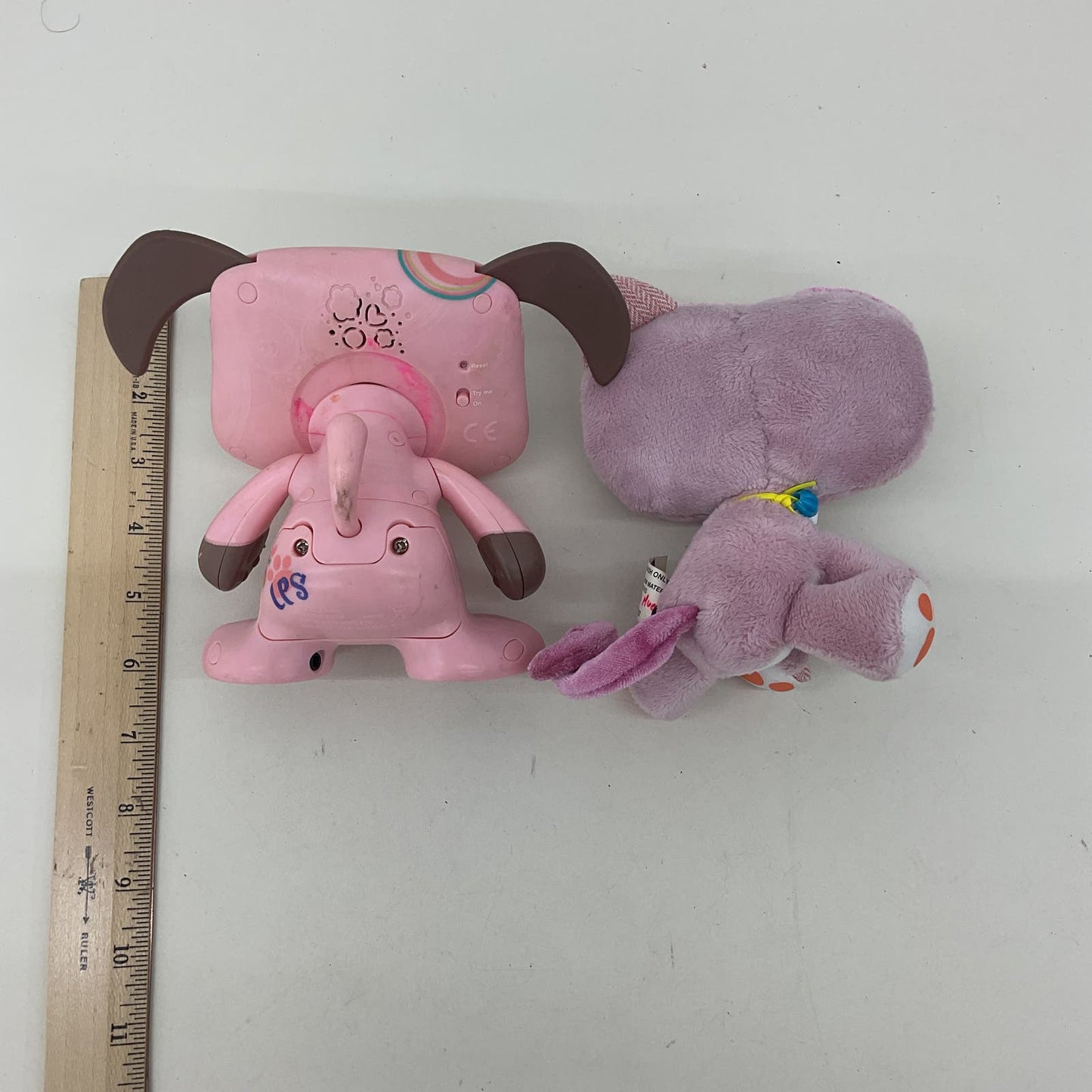 Littlest Pet Shop Purple Stuffed Animal Plush Cat Toy & Pink Dog Toy Figure Used - Warehouse Toys