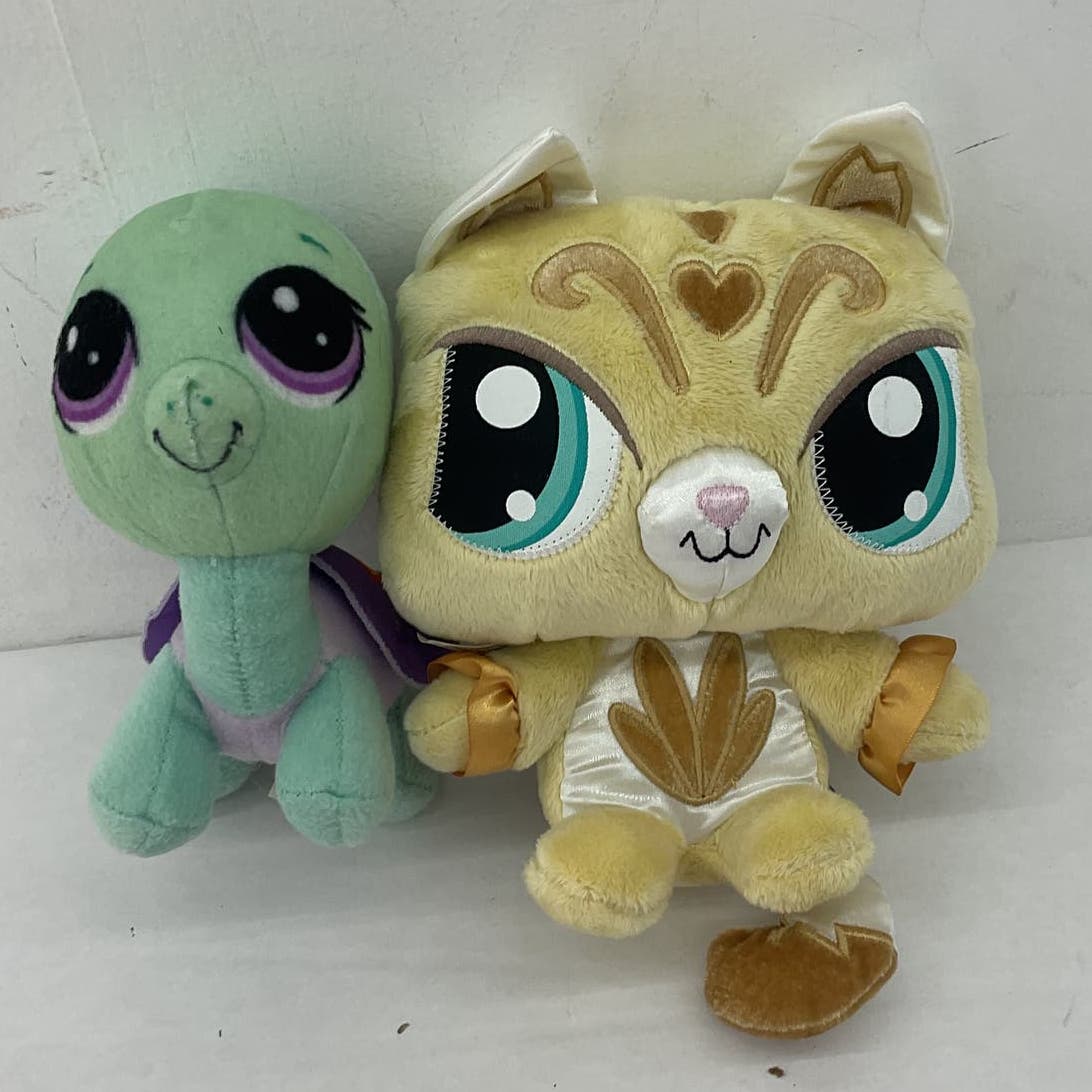 Littlest Pet Shop Stuffed Animal Cat Turtle Plush Toy Lot - Warehouse Toys