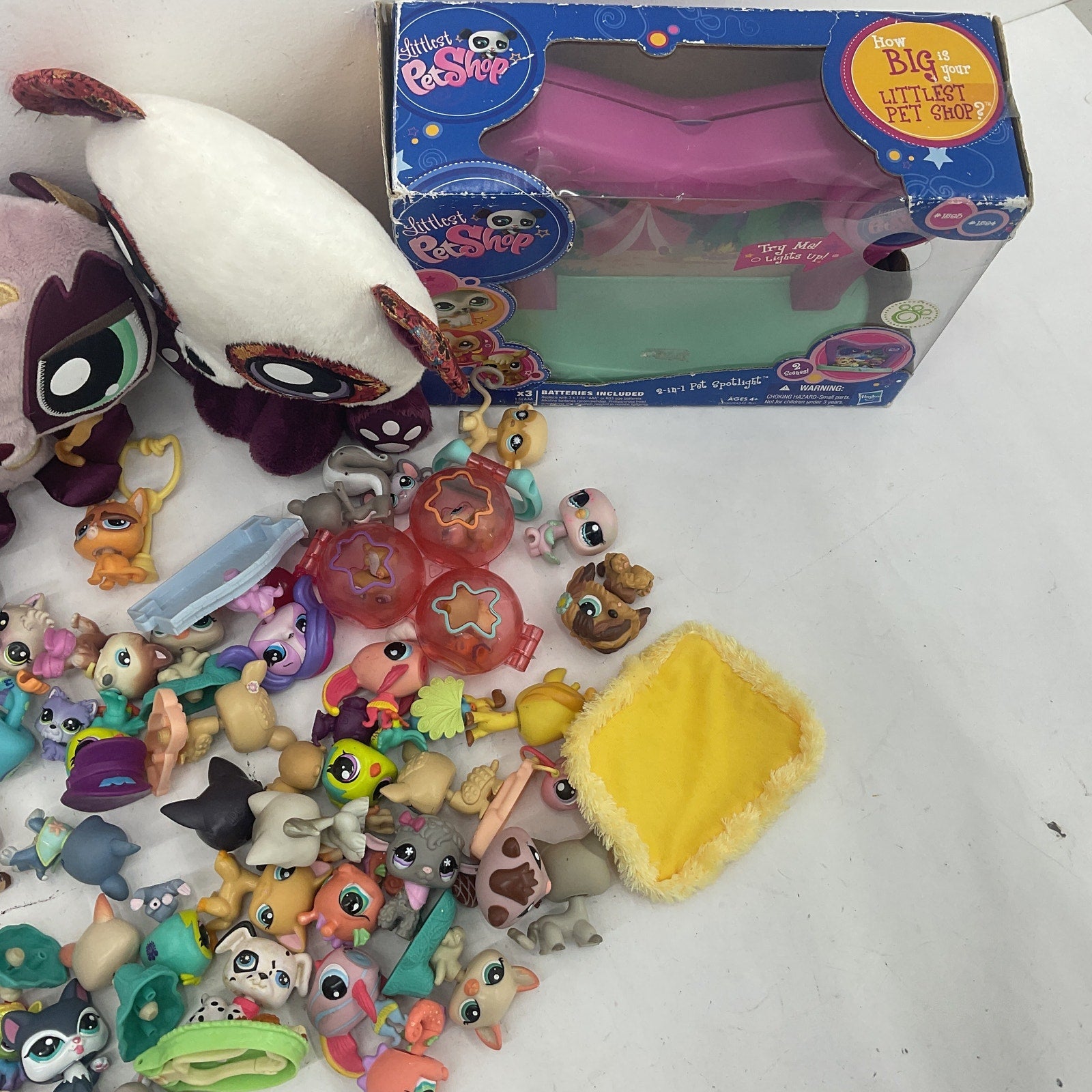 Littlest Pet Shop Stuffed Animals Toy Figures Preowned LOT 4 lbs CUTE Cats Dogs - Warehouse Toys