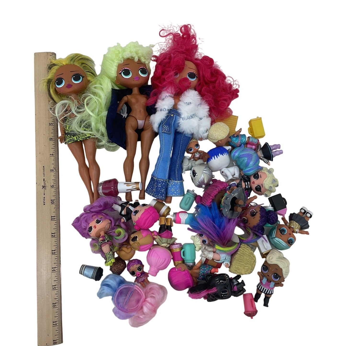 LOL OMG Surprise! Big & Lil Sistas Fashion Toy Play Dolls Preowned LOT - Warehouse Toys