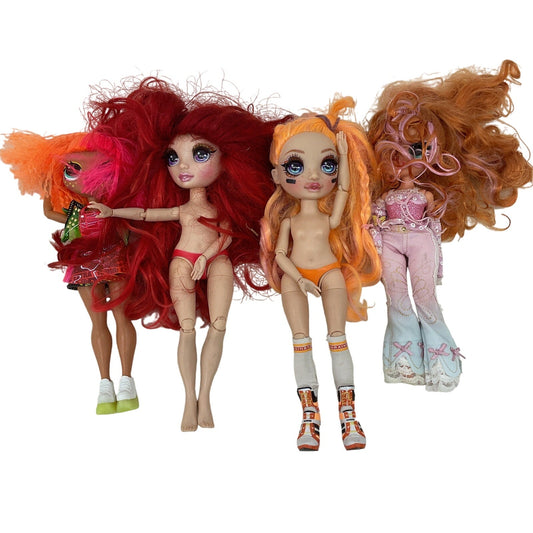 LOL Surprise Doll Lot MGA Red Orange Fashion Doll Plastic Preowned - Warehouse Toys