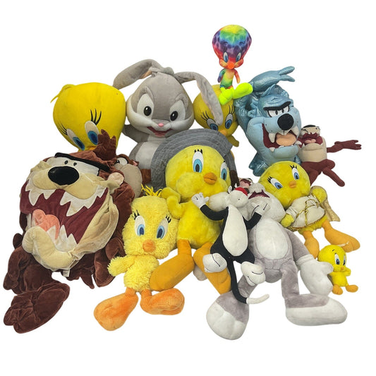 Looney Tunes Tweety Bugs Taz Silvester the Cat Multicolor Stuffed Animal Toy Lot - Warehouse Toys