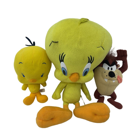 Looney Tunes Yellow Plush Toy, Preowned Lot Tweety Bird Taz Cartoon Toys - Warehouse Toys