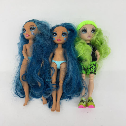 Loose LOT MGA Rainbow High Fashion Dolls Blue Green Hair Used - Warehouse Toys