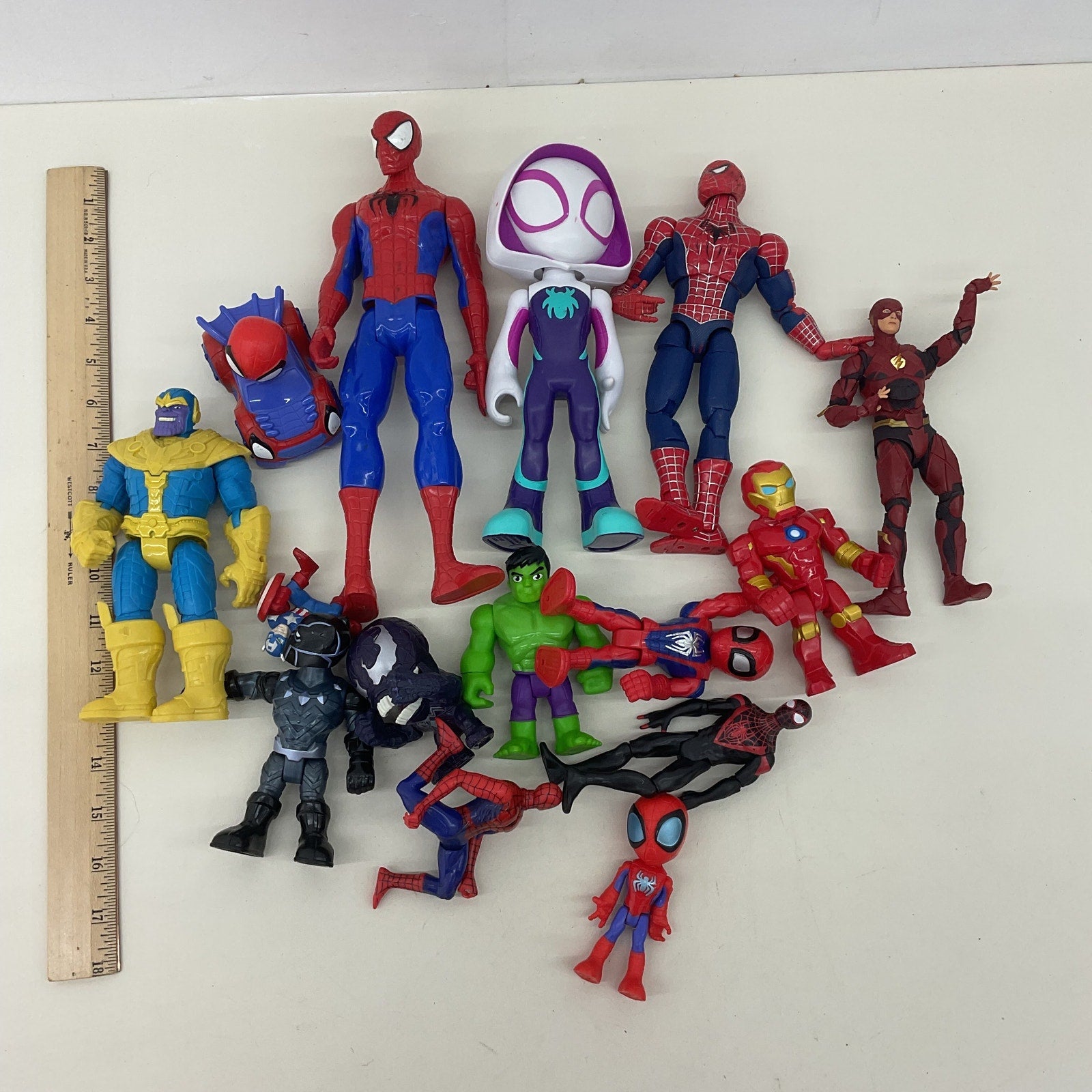 Loose Mixed LOT Marvel Spiderman Spider Gwen Avengers Thanos Action Figures - Warehouse Toys