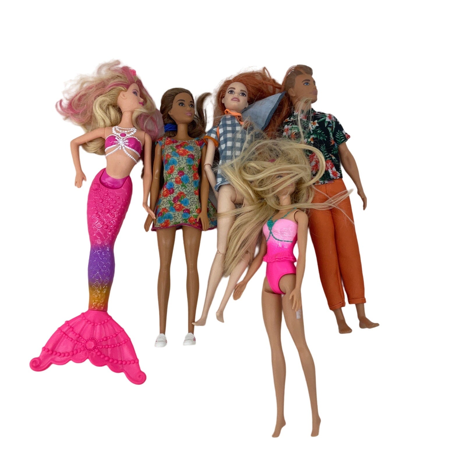 Loose Mixed LOT Mattel Barbie Others Play Fashion Dolls Mermaid Blonde Preowned - Warehouse Toys