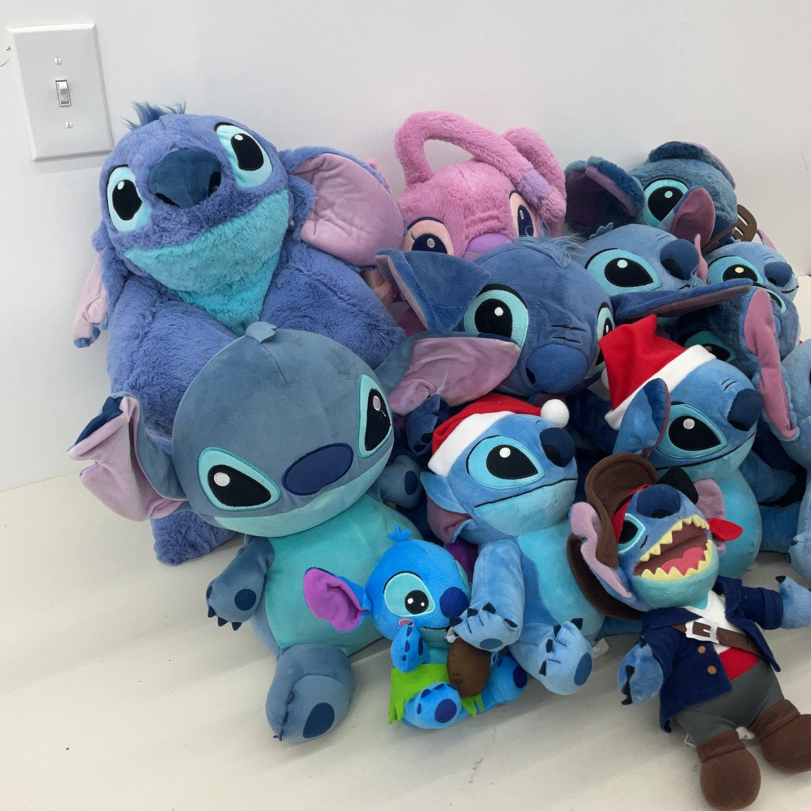 LOT 12 lbs Disney Lilo & Stitch Stuffed Plush Dolls Mixed Preowned Angel Pirate - Warehouse Toys