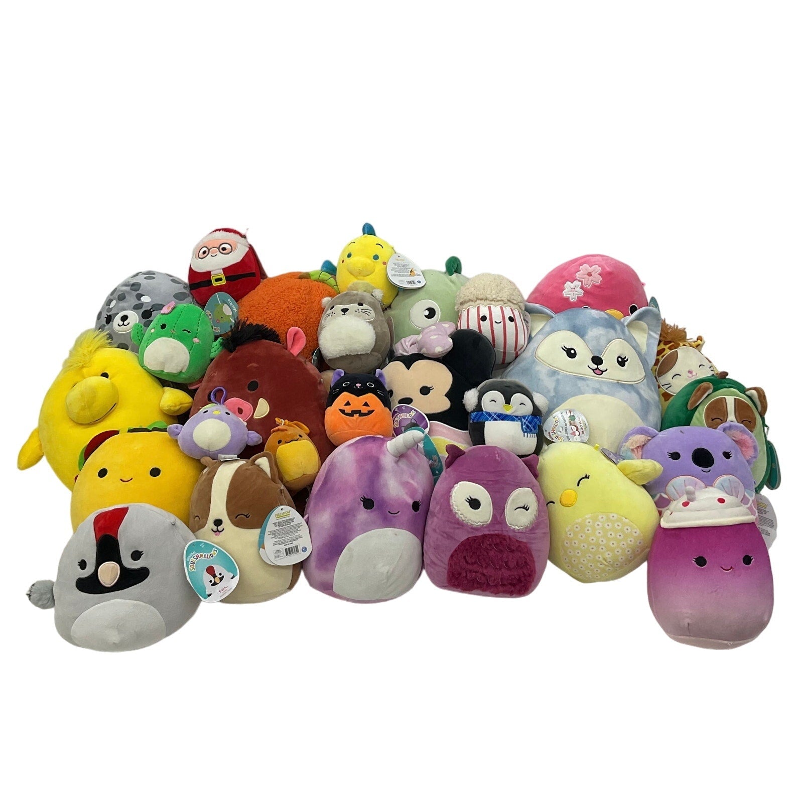 LOT 12 LBS Squishmallows Character Plush Dolls Stuffed Animals Assorted Preowned - Warehouse Toys