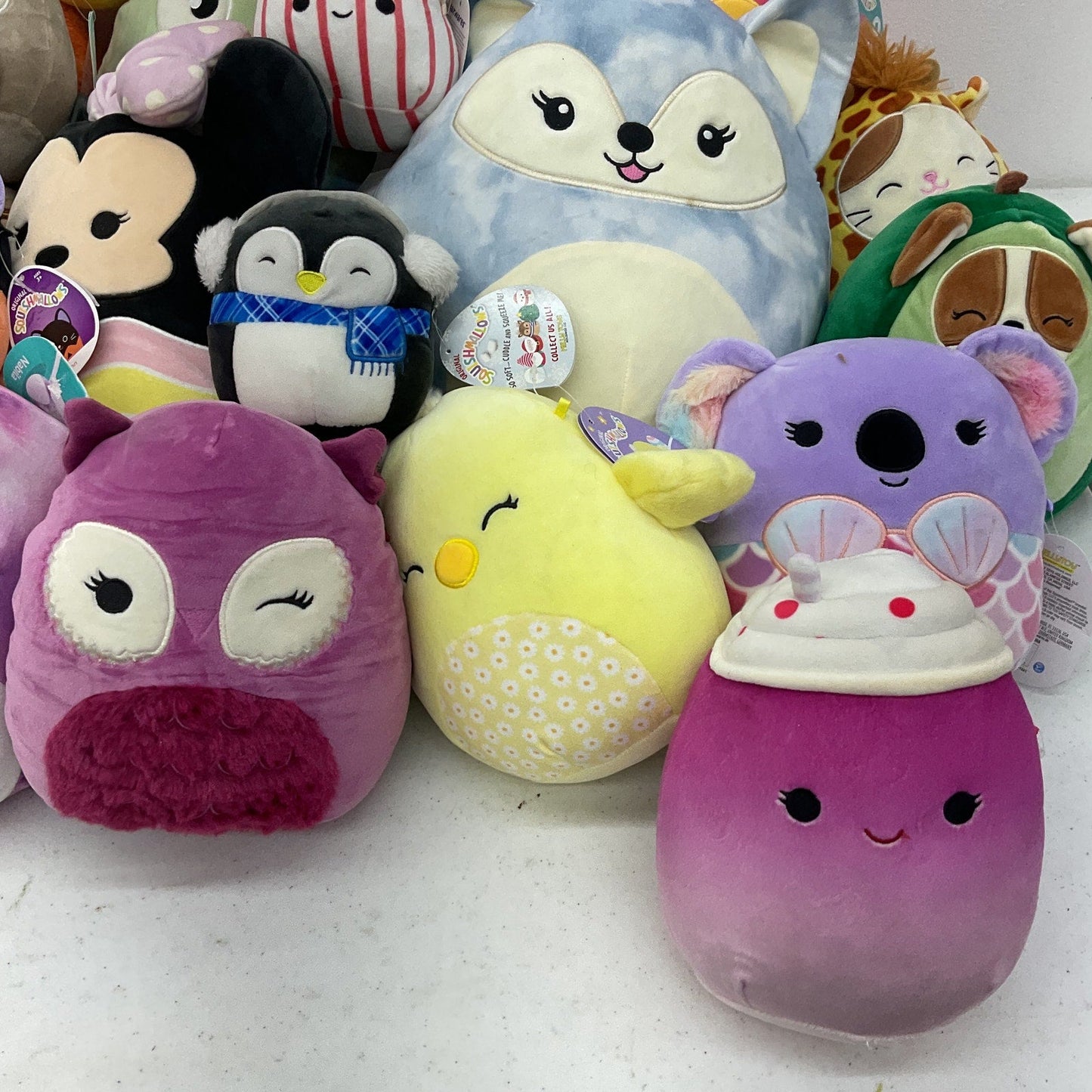 LOT 12 LBS Squishmallows Character Plush Dolls Stuffed Animals Assorted Preowned - Warehouse Toys