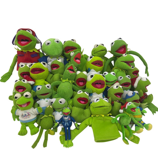 LOT 12 lbs The Muppets Kermit the Frog Plush Doll Stuffed Animals Frogtographer - Warehouse Toys