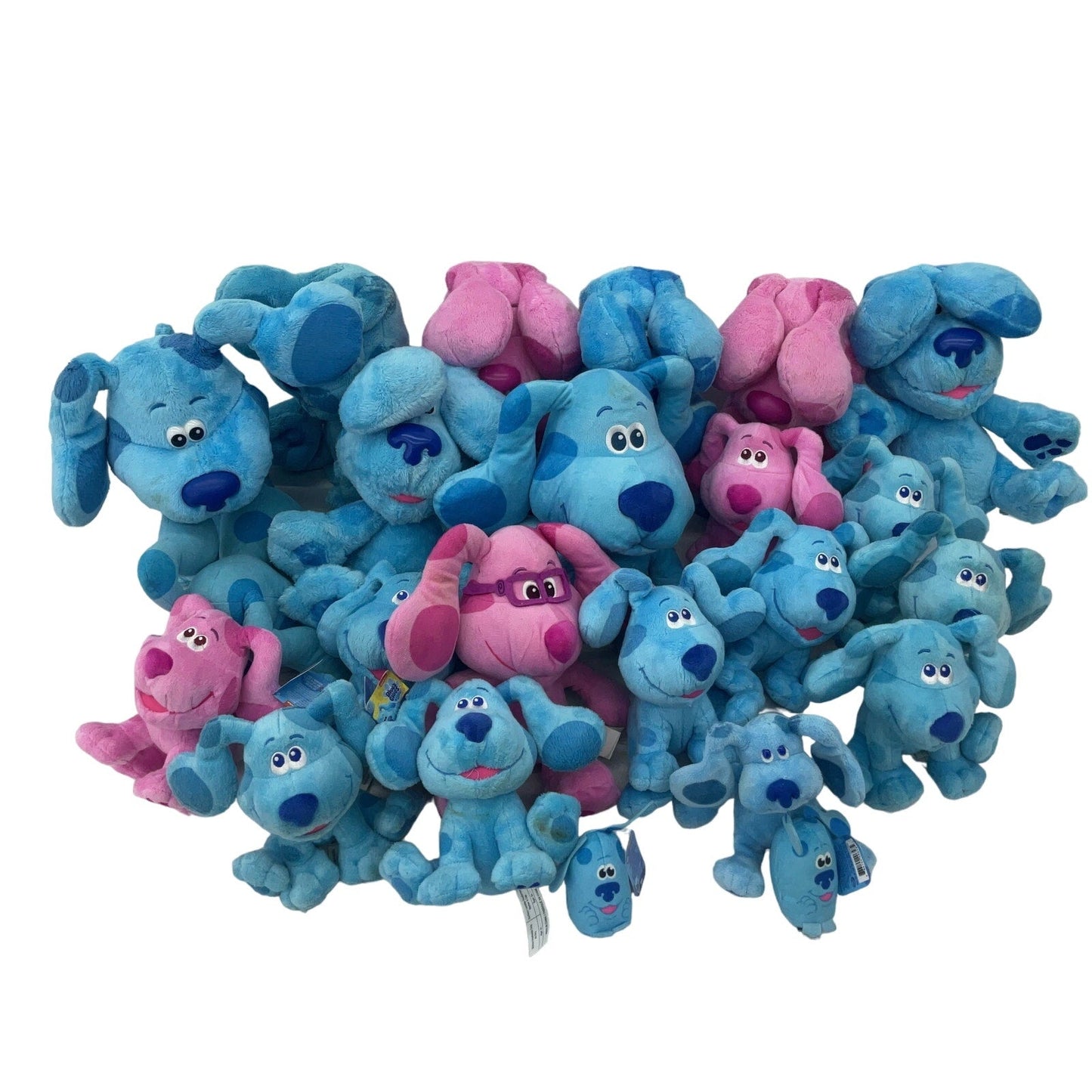 LOT 13 lbs Blue's Clues Dog Magenta Blue Preowned Stuffed Character Plush Toys - Warehouse Toys