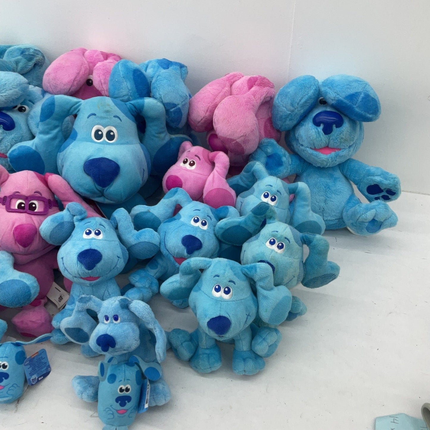 LOT 13 lbs Blue's Clues Dog Magenta Blue Preowned Stuffed Character Plush Toys - Warehouse Toys