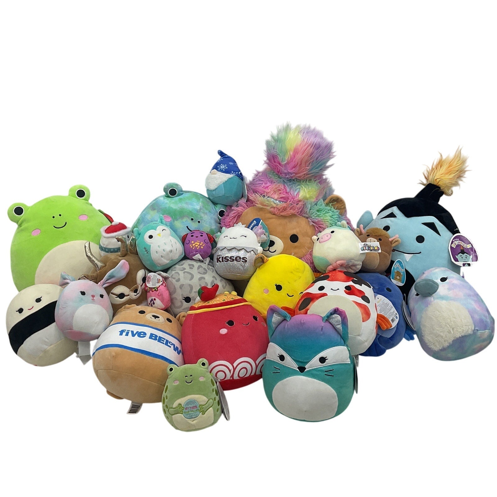 LOT 13 lbs Soft Squishmallow Character Plush Stuffed Toys Preowned Holiday Food - Warehouse Toys