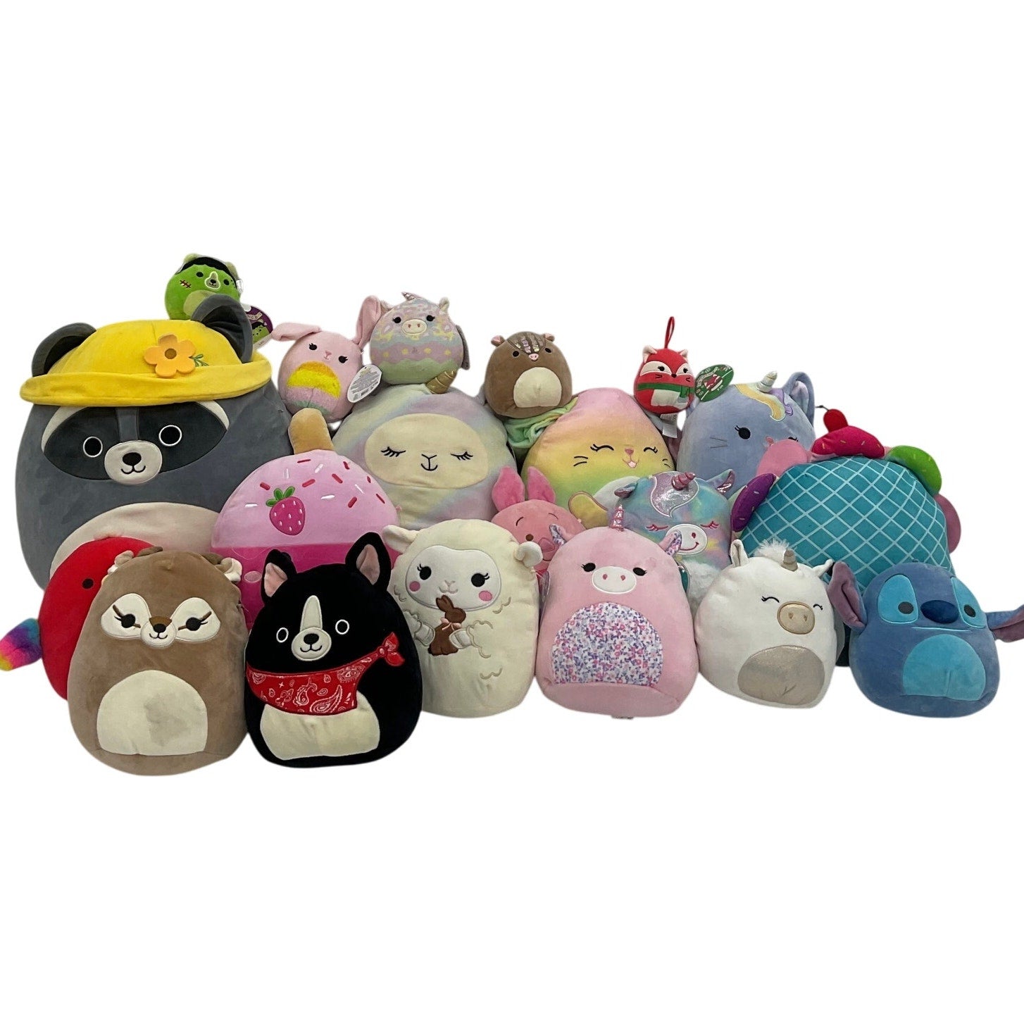 LOT 13 lbs Squishmallow Soft Assorted Character Plush Stuffed Toys Preowned - Warehouse Toys