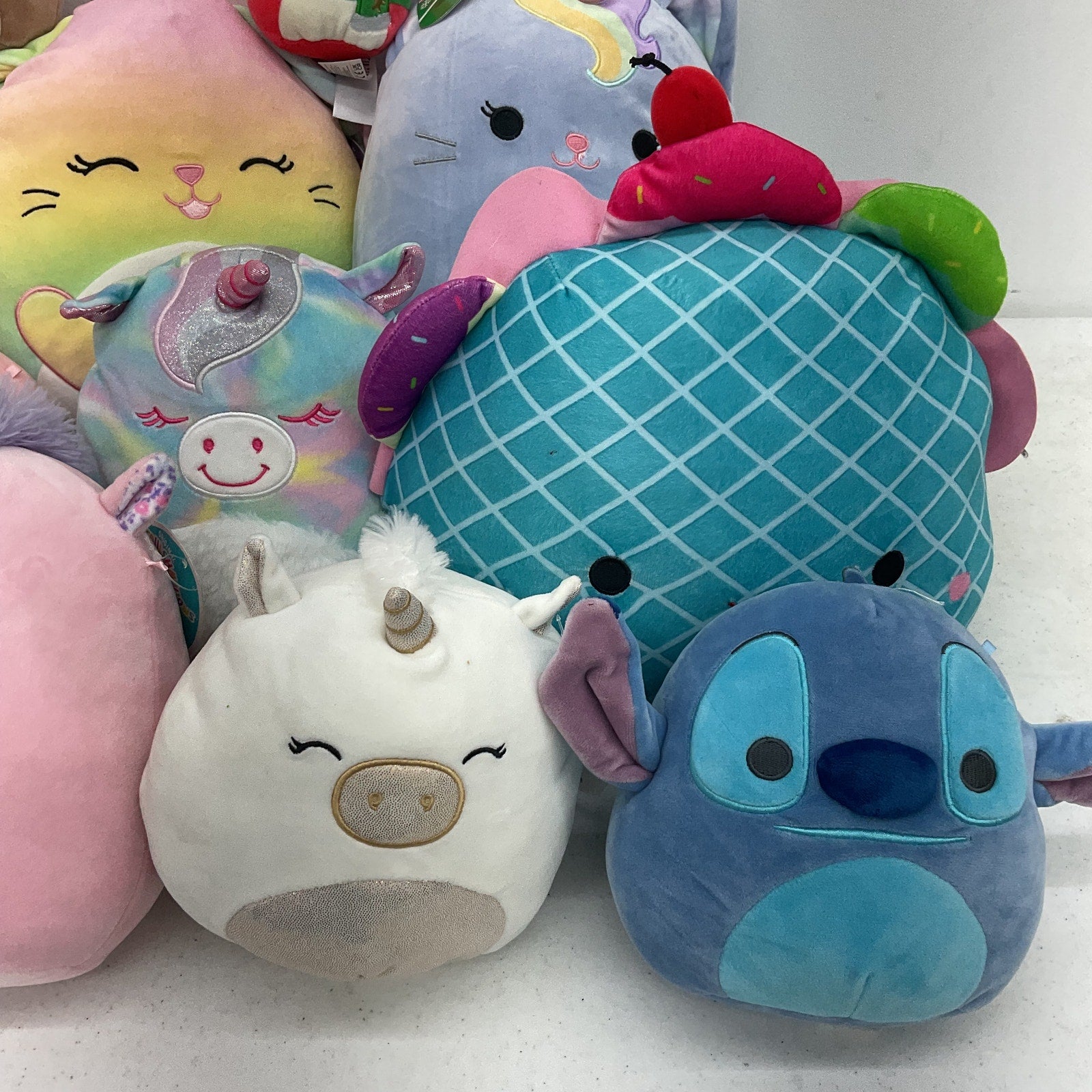 LOT 13 lbs Squishmallow Soft Assorted Character Plush Stuffed Toys Preowned - Warehouse Toys