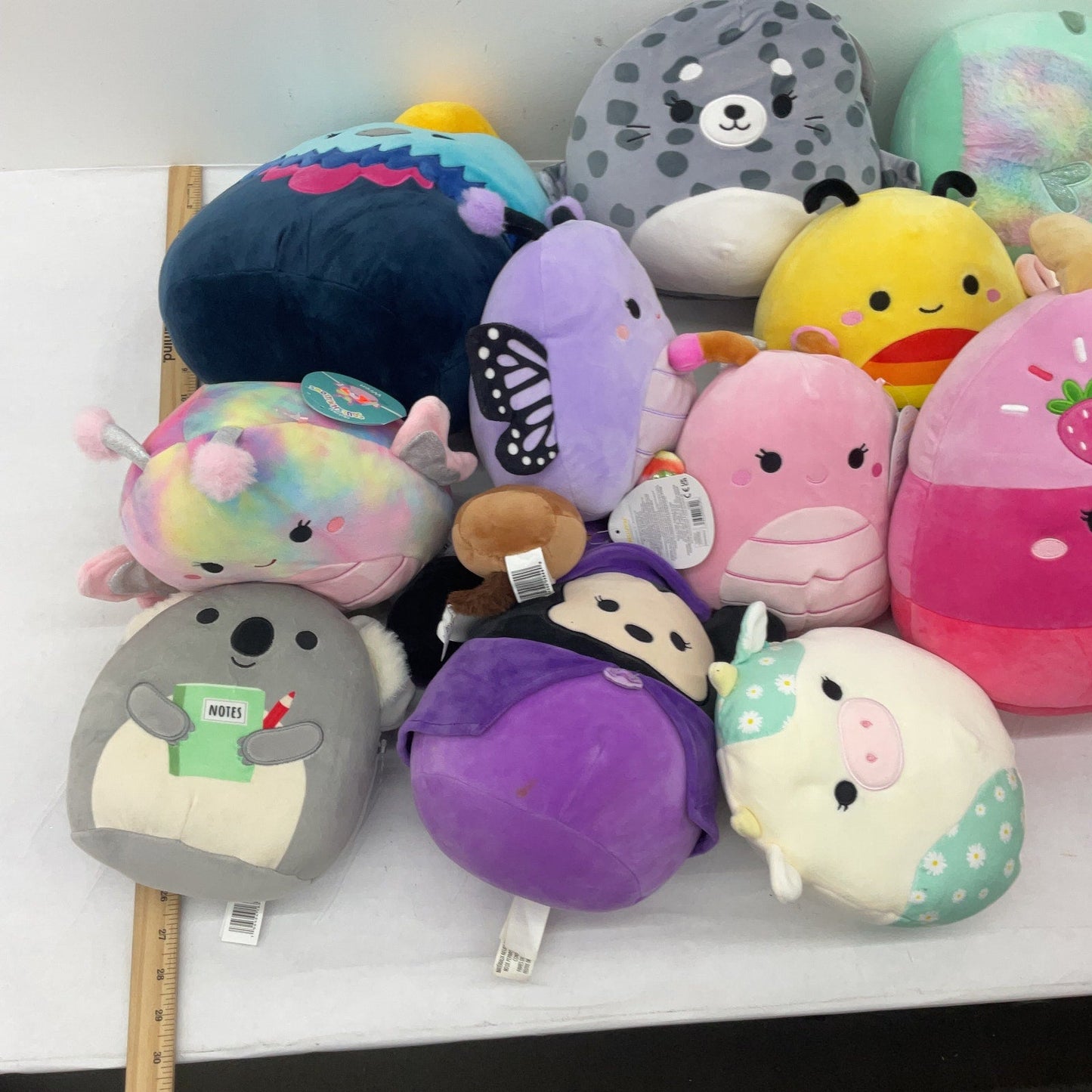 LOT 13 lbs Squishmallow Soft Character Plush Stuffed Animals Food Preowned - Warehouse Toys