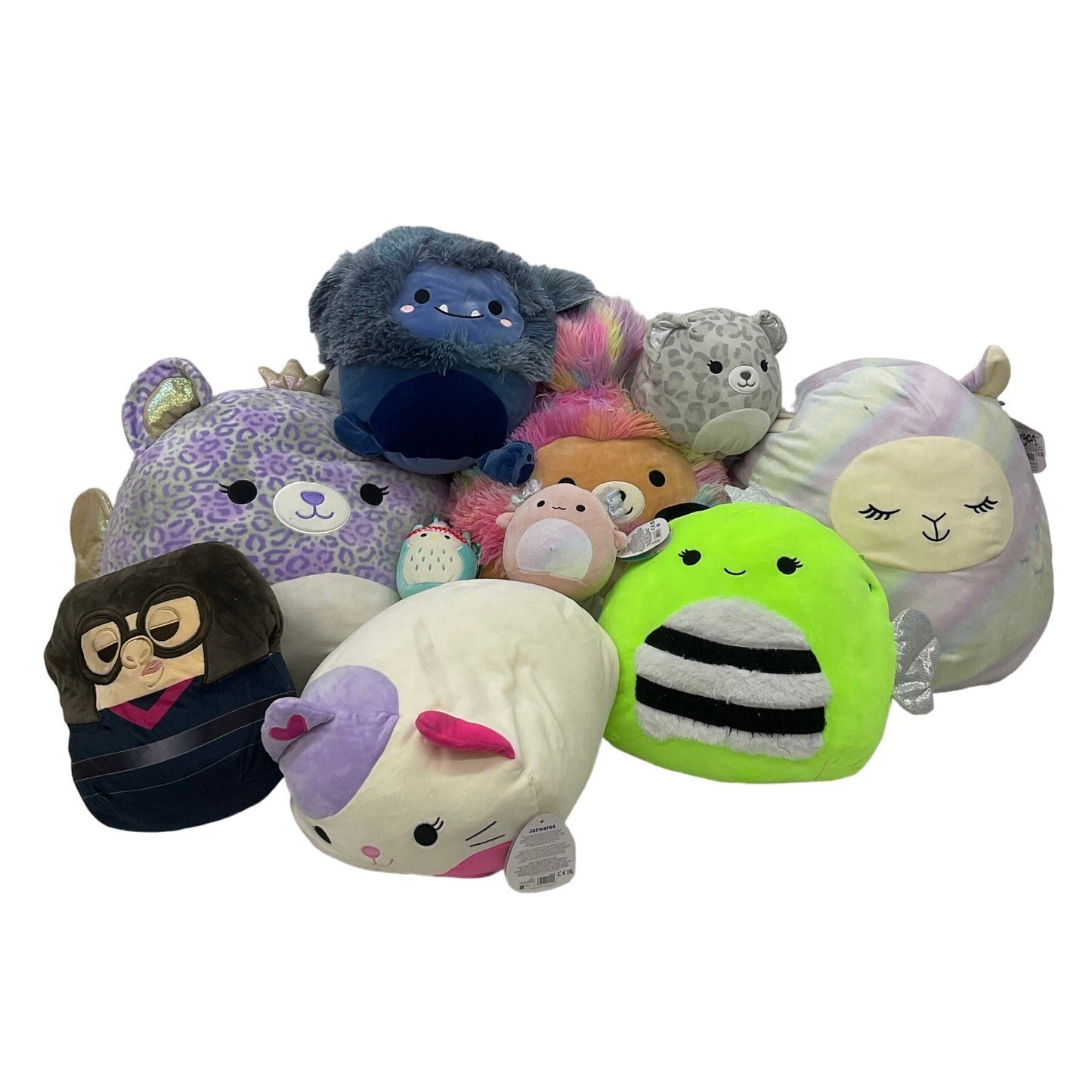 LOT 13 lbs Squishmallow Soft Character Plush Stuffed Toys Preowned Pixar Cat - Warehouse Toys