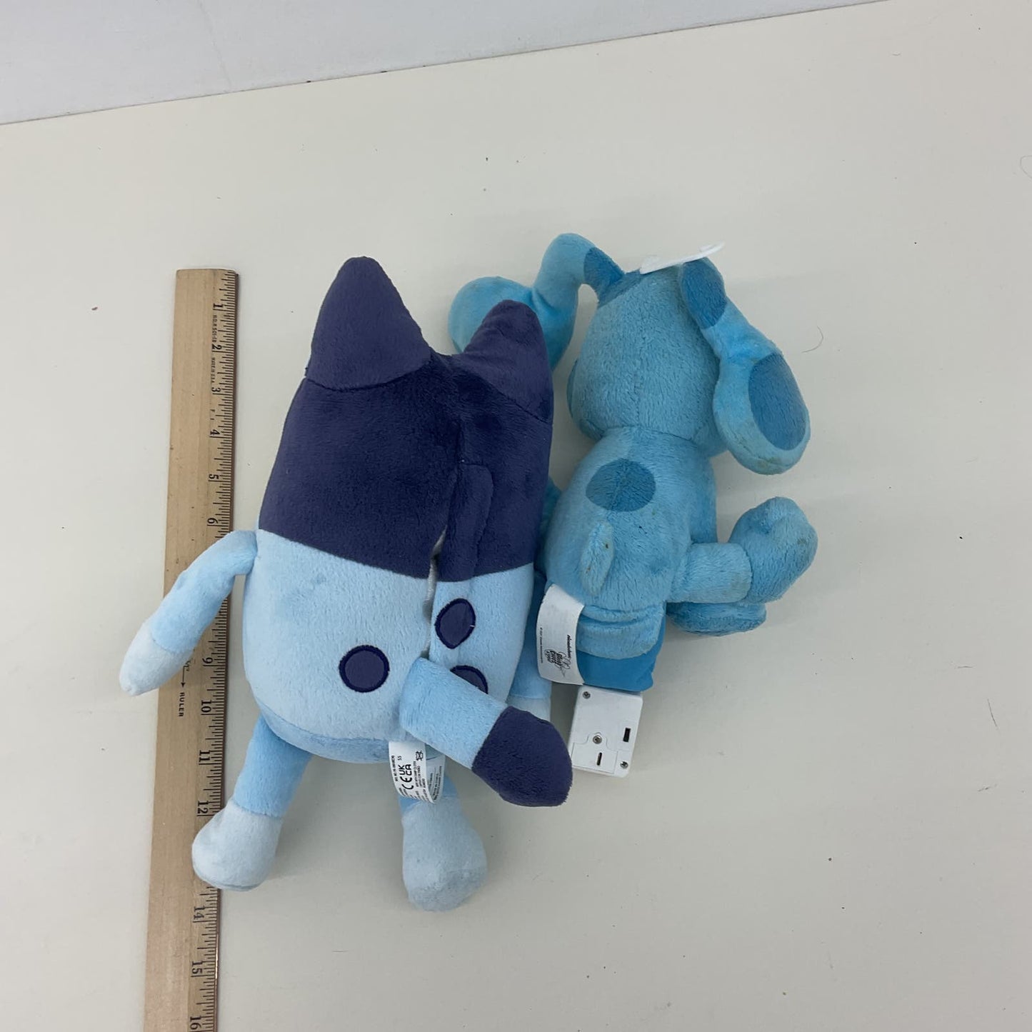 LOT 2 Character Plush Dolls Nickelodeon Blues Clues Dog Bluey Cartoon Stuffed - Warehouse Toys